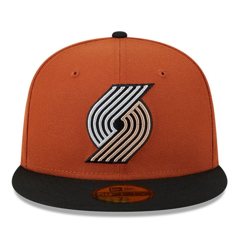 NBA Rust/Black Portland Trail Blazers Two-Tone 59FIFTY Fitted Hat