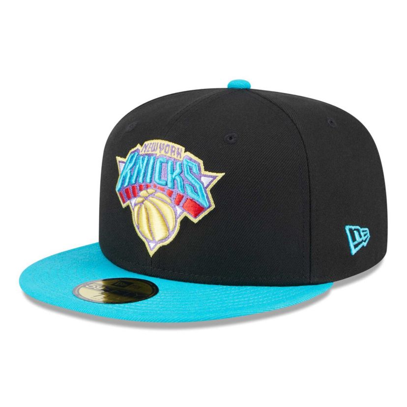 NBA Black/Turquoise New York Knicks Arcade Scheme 59FIFTY Fitted Hat