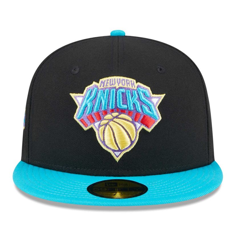 NBA Black/Turquoise New York Knicks Arcade Scheme 59FIFTY Fitted Hat