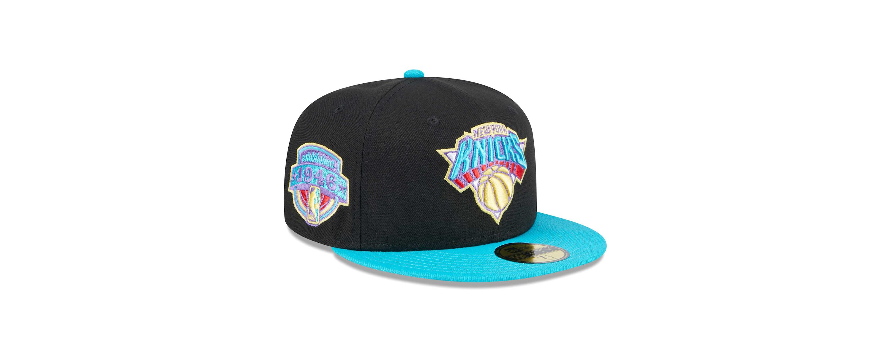 NBA Black/Turquoise New York Knicks Arcade Scheme 59FIFTY Fitted Hat