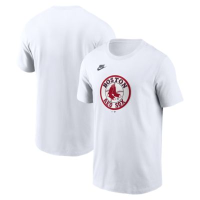 Men's Boston Red Sox MLB Nike Boston Sox Cooperstown Collection Logo T-Shirt, White, 2XL 30