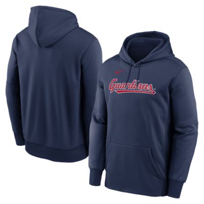Men's MLB Nike Cleveland Guardians Primary Wordmark Therma Hoodie
