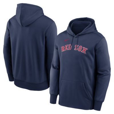 Men's Boston Red Sox MLB Nike Boston Sox Primary Wordmark Therma Hoodie