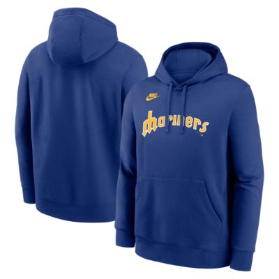 Men's MLB Nike Seattle Mariners Cooperstown Collection Wordmark Club Hoodie