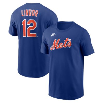 Men's MLB Nike Francisco Lindor New York Mets Cooperstown Collection Name & Number T-Shirt, 4XL