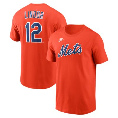 Men's MLB Nike Francisco Lindor New York Mets Cooperstown Collection Name & Number T-Shirt