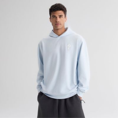 Men's MLB Fanatics Light Philadelphia Phillies Clutch Tri-Blend Hoodie, Light Blue, 3XL
