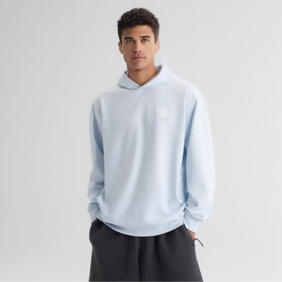 Men's MLB Fanatics Light Los Angeles Dodgers Clutch Tri-Blend Hoodie, Light Blue, XL