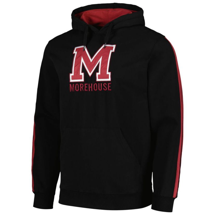 Morehouse Maroon Tigers NCAA Morehouse Tigers Oversized Stripes Pullover Hoodie