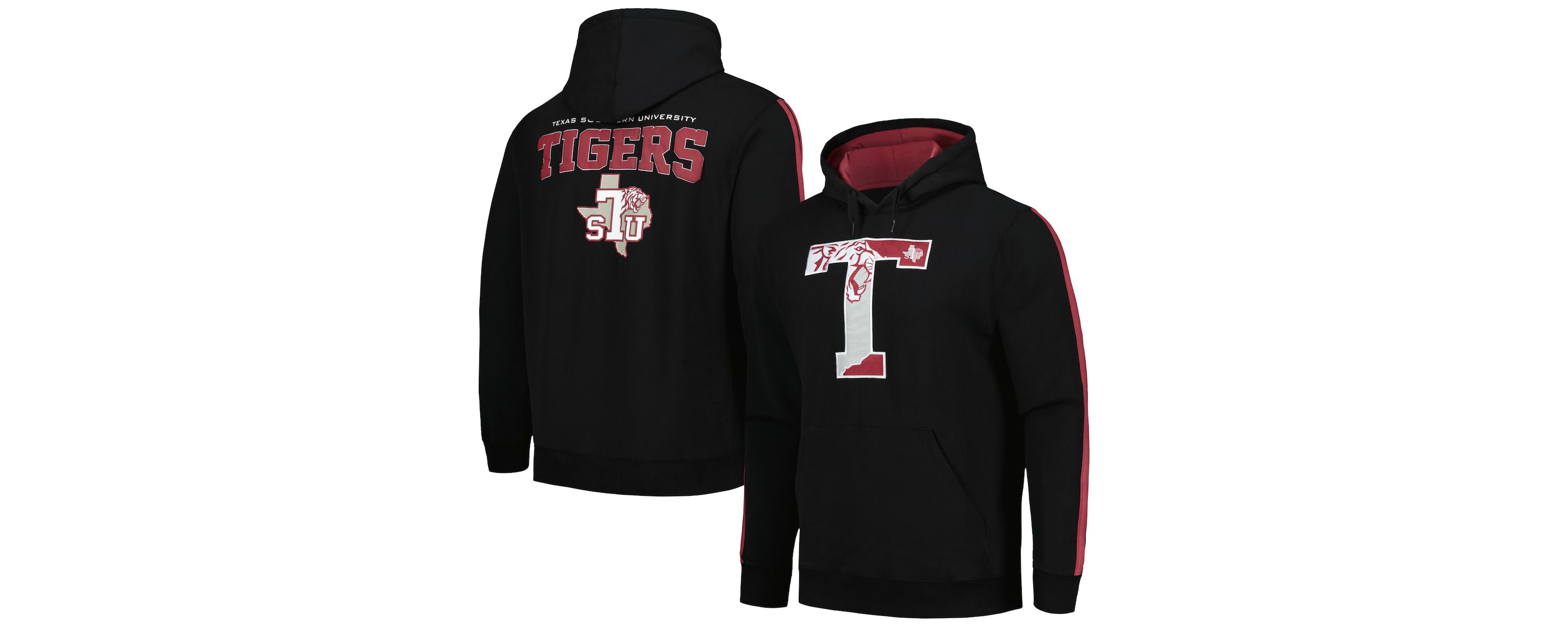 NCAA Texas Southern Tigers Oversized Stripes Pullover Hoodie
