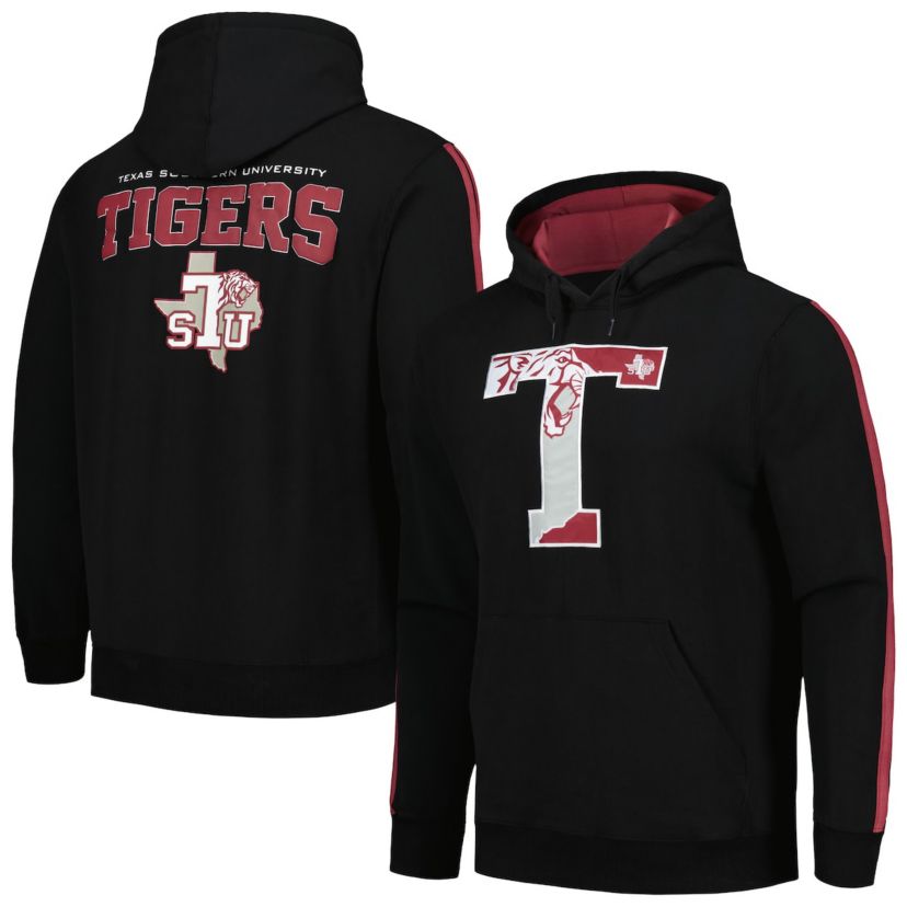 NCAA Texas Southern Tigers Oversized Stripes Pullover Hoodie