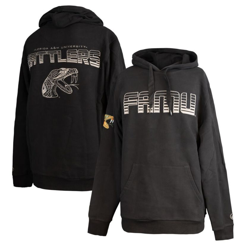 NCAA Florida A&M Rattlers Puff Print Sliced Pullover Hoodie