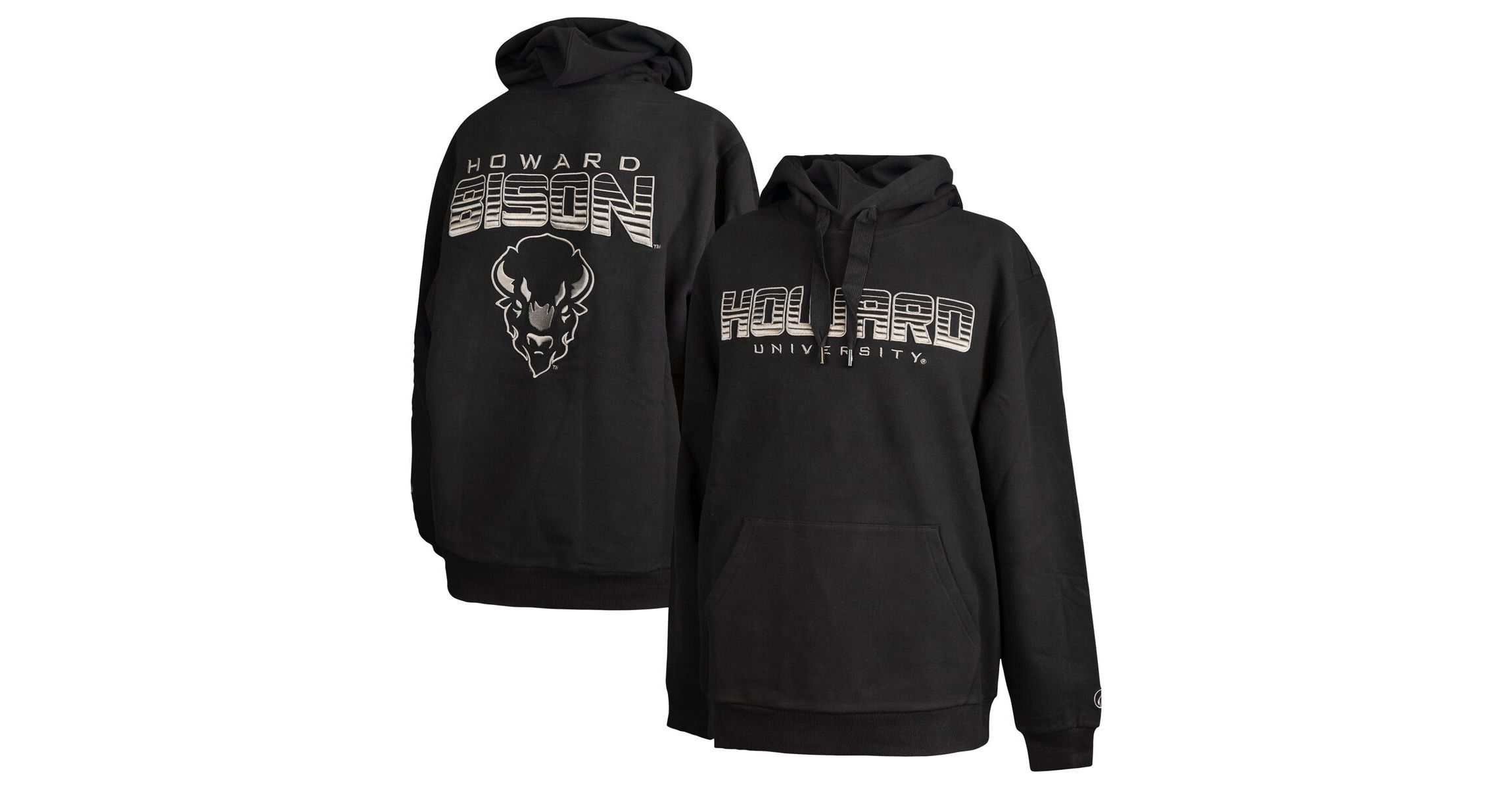 NCAA Howard Bison Puff Print Sliced Pullover Hoodie