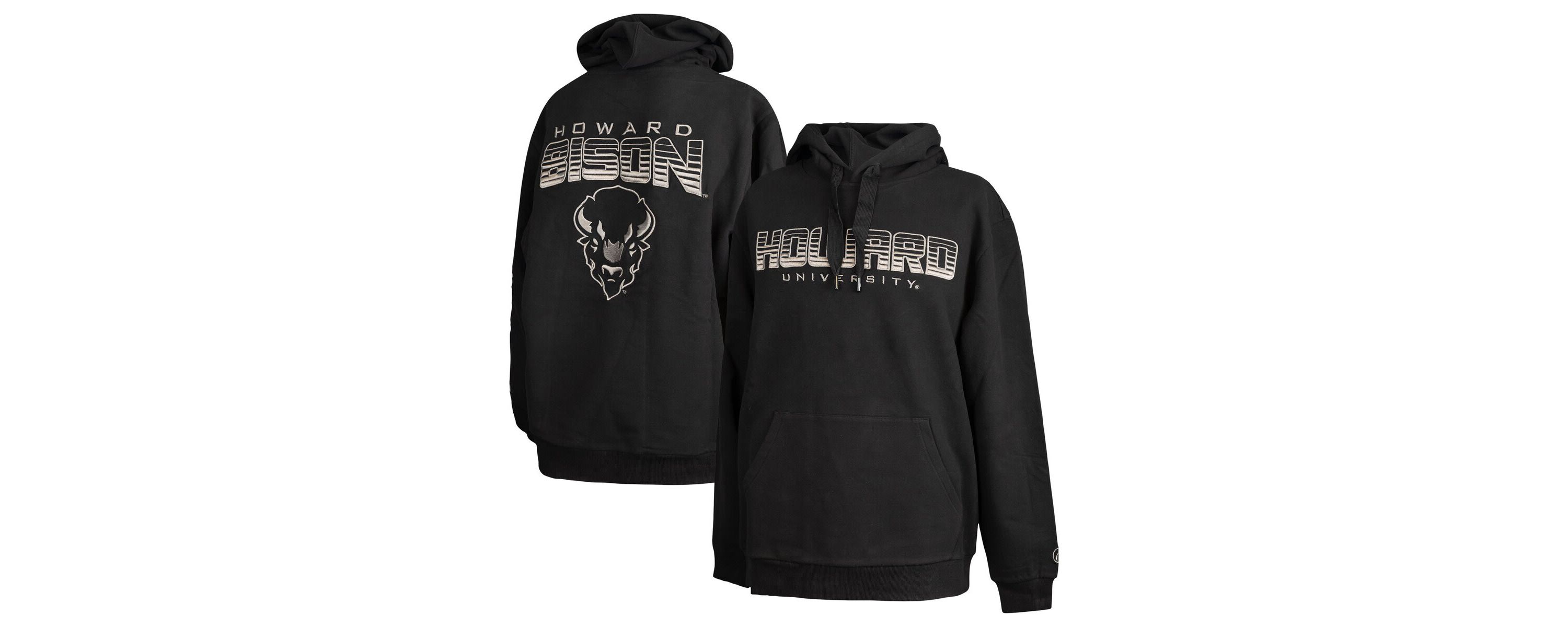 NCAA Howard Bison Puff Print Sliced Pullover Hoodie
