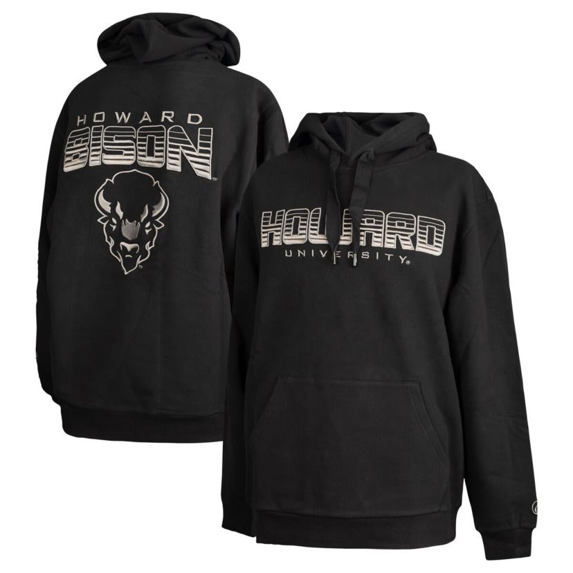 NCAA Howard Bison Puff Print Sliced Pullover Hoodie