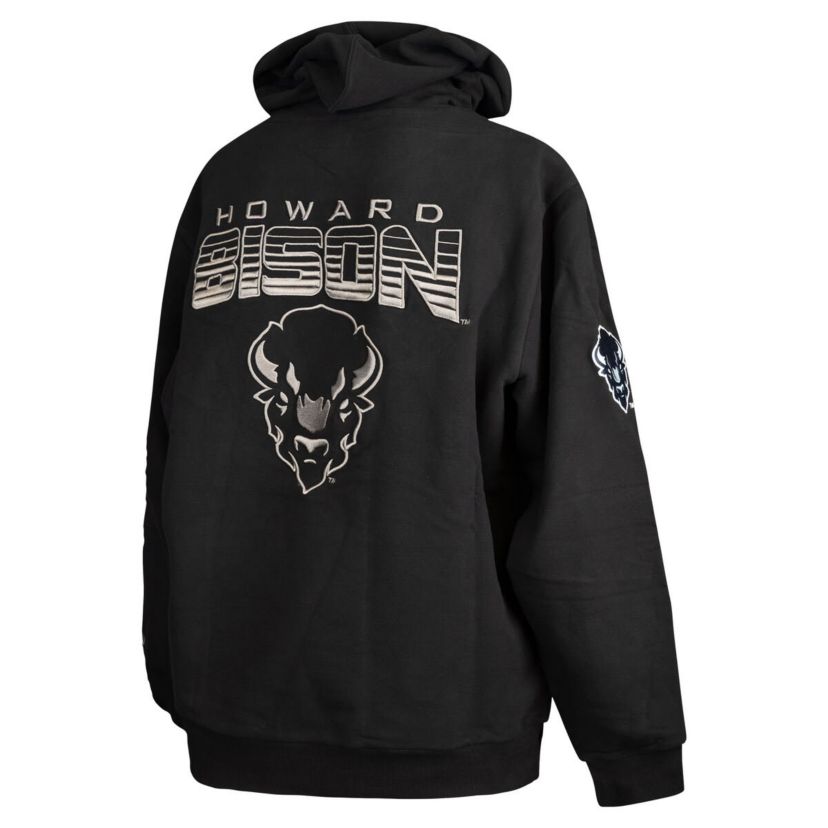 NCAA Howard Bison Puff Print Sliced Pullover Hoodie