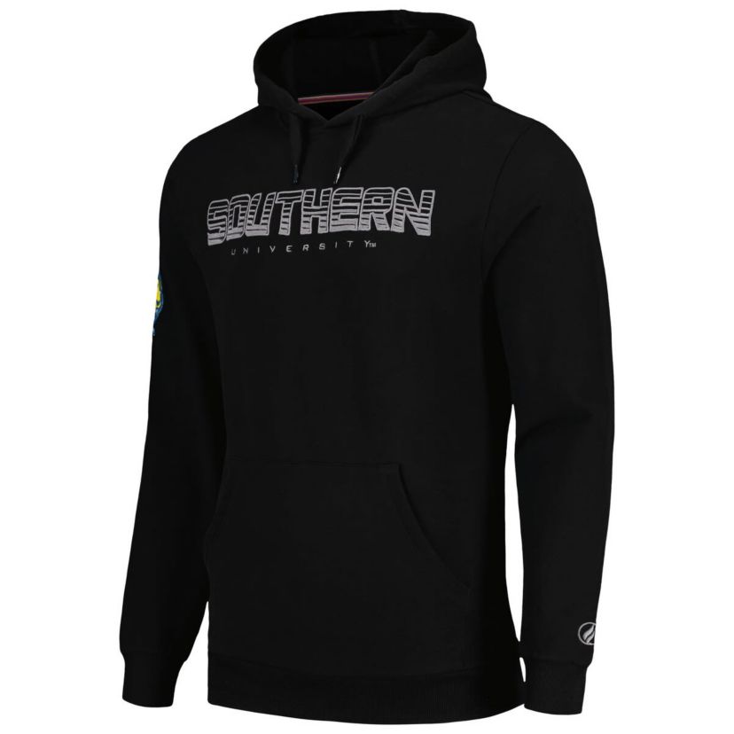 NCAA Southern University Jaguars Puff Print Sliced Pullover Hoodie