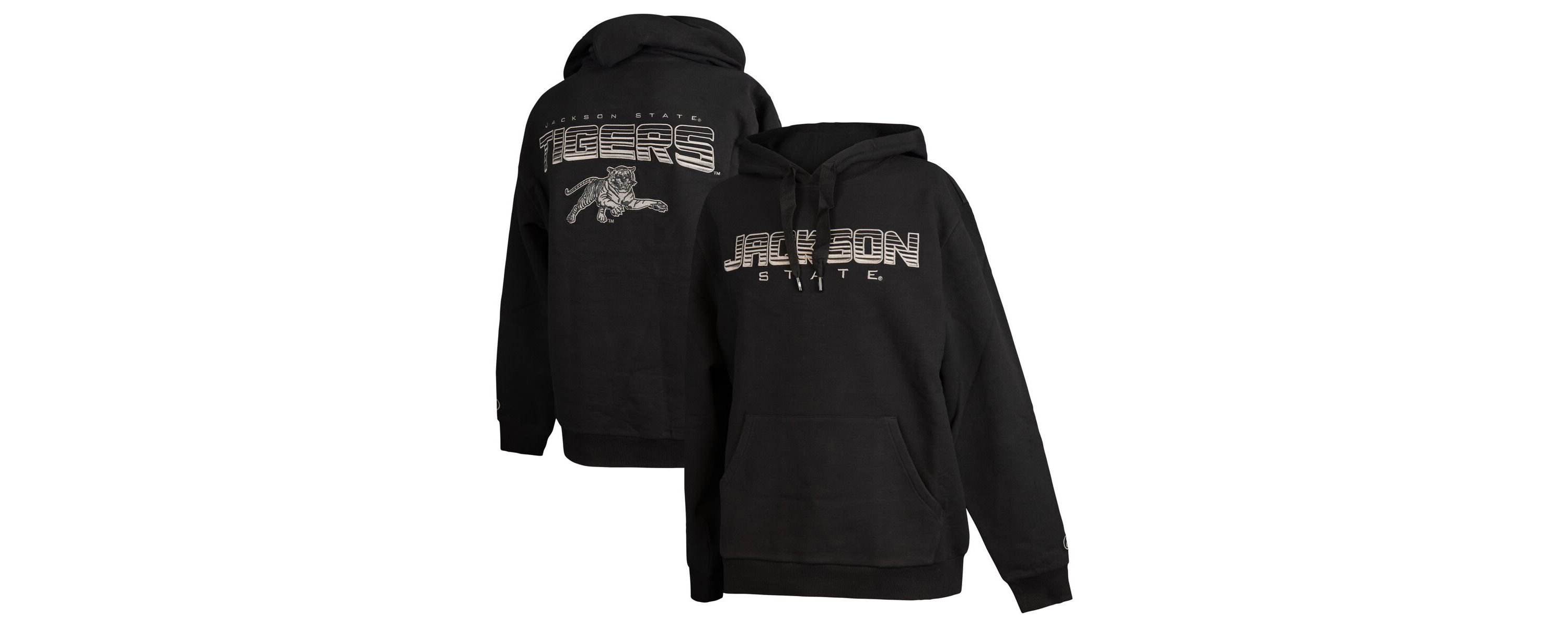 NCAA Jackson State Tigers Puff Print Sliced Pullover Hoodie