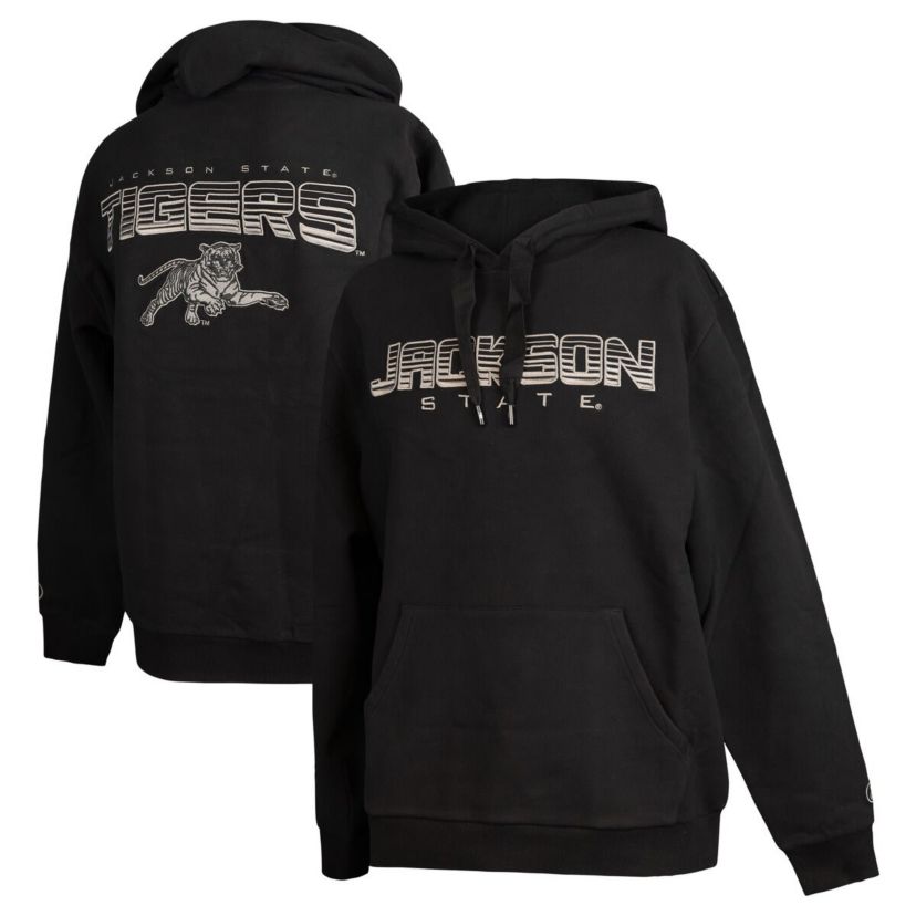 NCAA Jackson State Tigers Puff Print Sliced Pullover Hoodie