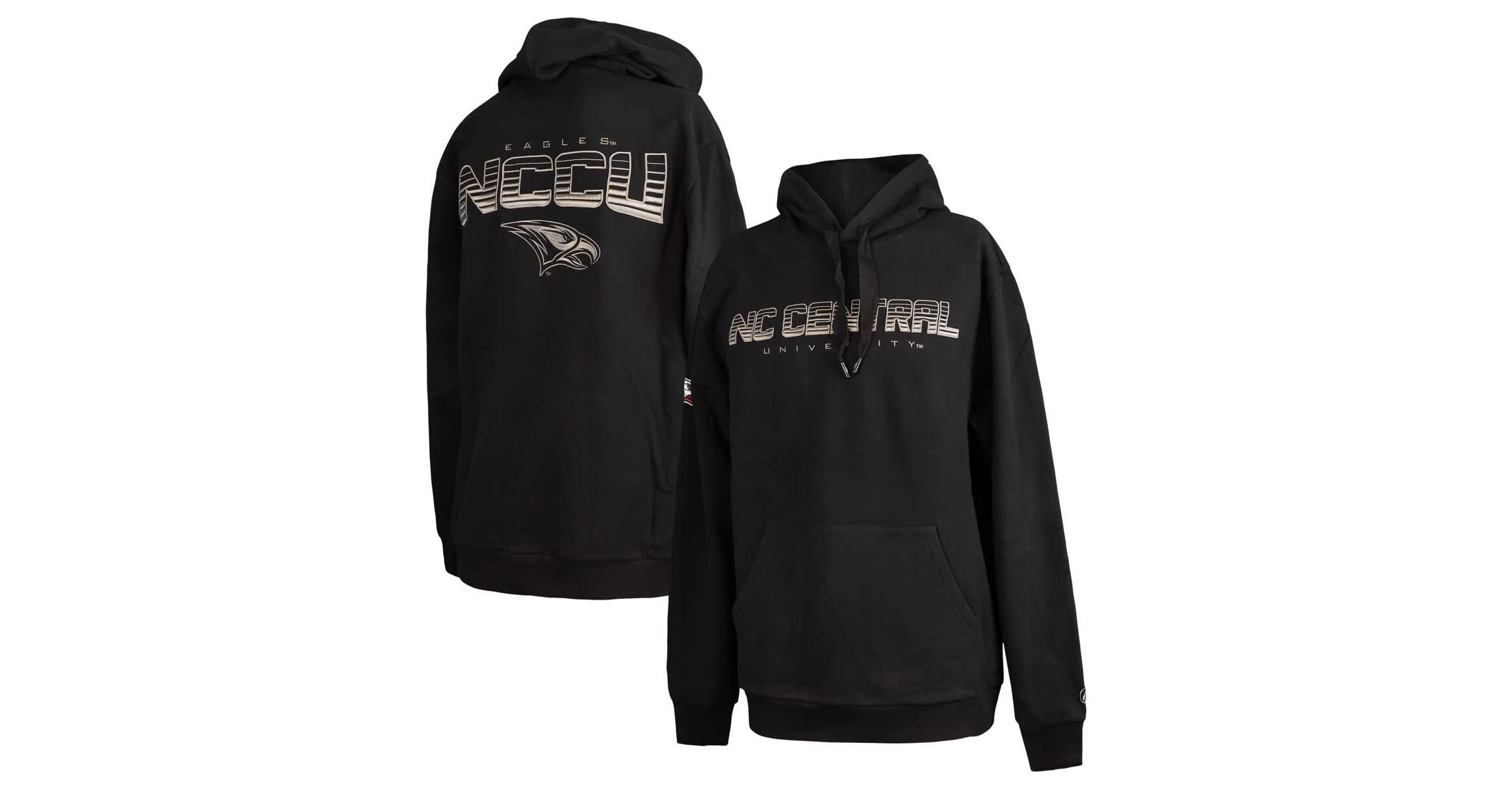 NC Central Eagles NCAA North Carolina Central Eagles Puff Print Sliced Pullover Hoodie