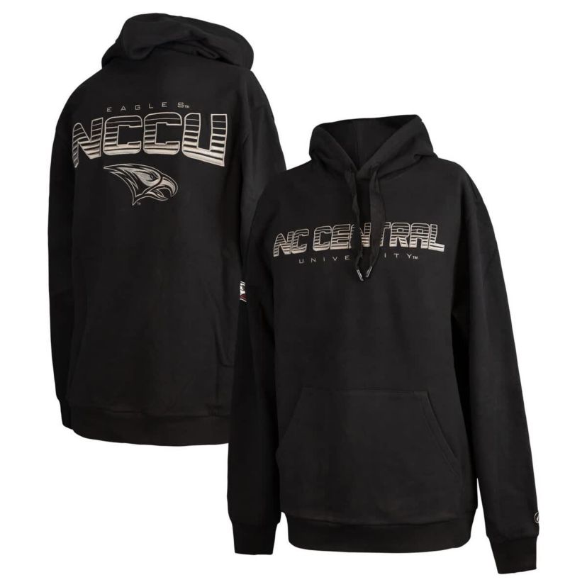 NC Central Eagles NCAA North Carolina Central Eagles Puff Print Sliced Pullover Hoodie