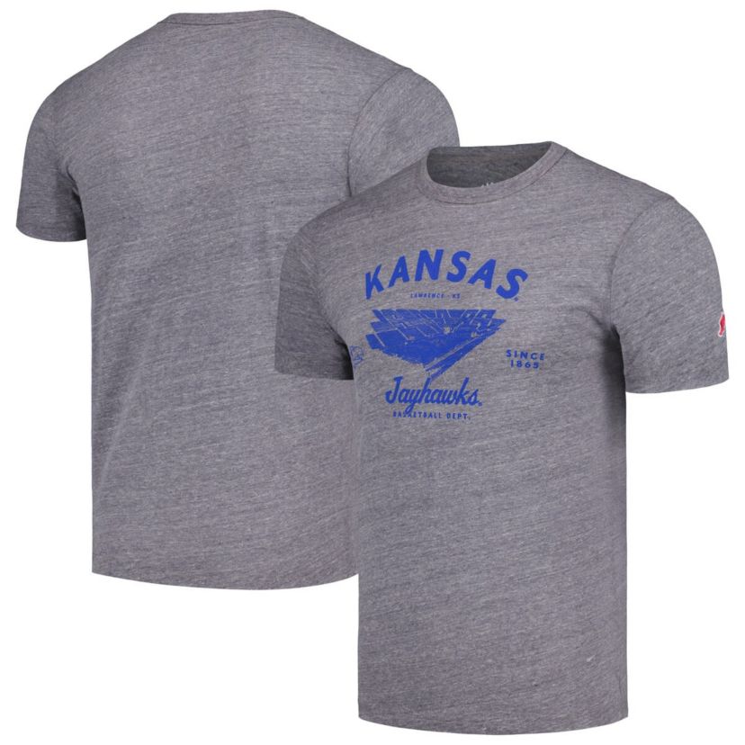NCAA Kansas Jayhawks Stadium Victory Falls Tri-Blend T-Shirt