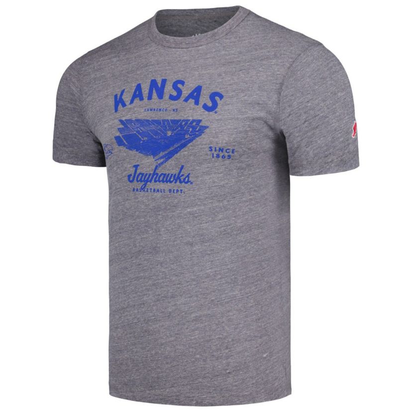 NCAA Kansas Jayhawks Stadium Victory Falls Tri-Blend T-Shirt