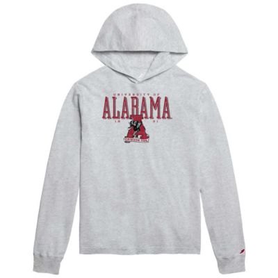 League Collegiate Wear Men's Alabama Crimson Tide NCAA Alabama Tide Team Stack Tumble Long Sleeve Hooded T-Shirt, 2XL -  0196828922621