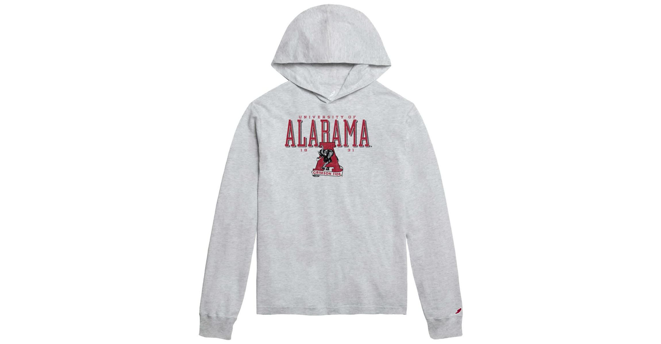 Alabama Crimson Tide NCAA Alabama Tide Team Stack Tumble Long Sleeve Hooded T-Shirt