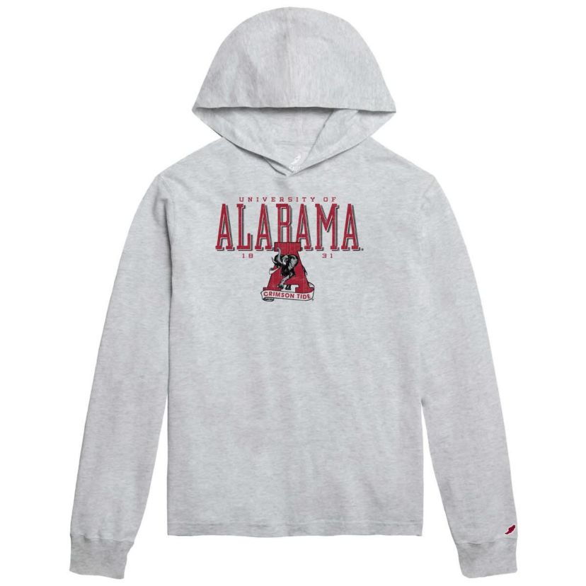 Alabama Crimson Tide NCAA Alabama Tide Team Stack Tumble Long Sleeve Hooded T-Shirt