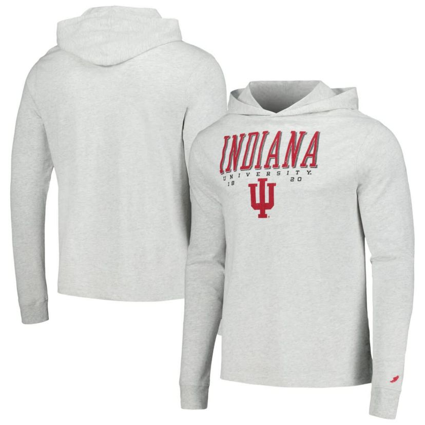 NCAA Indiana Hoosiers Team Stack Tumble Long Sleeve Hooded T-Shirt
