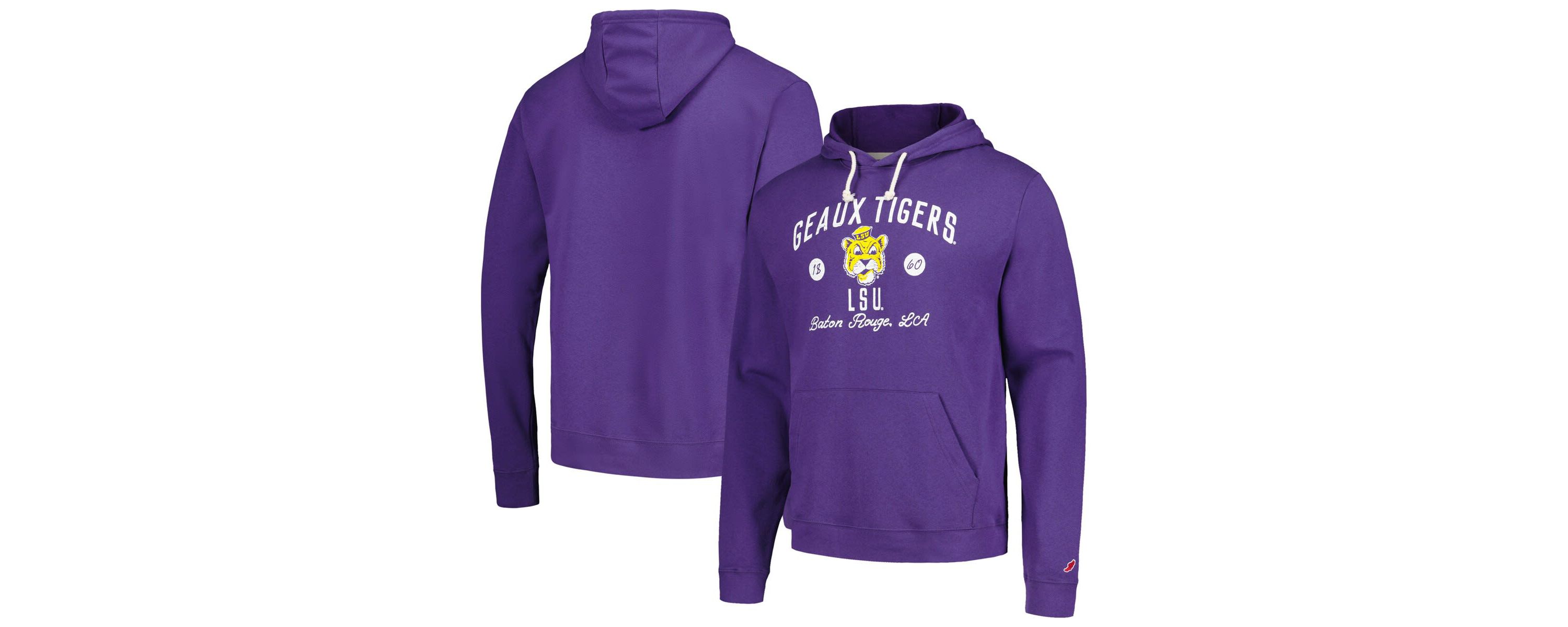 NCAA LSU Tigers Bendy Arch Essential Pullover Hoodie