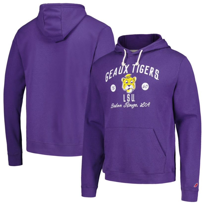 NCAA LSU Tigers Bendy Arch Essential Pullover Hoodie