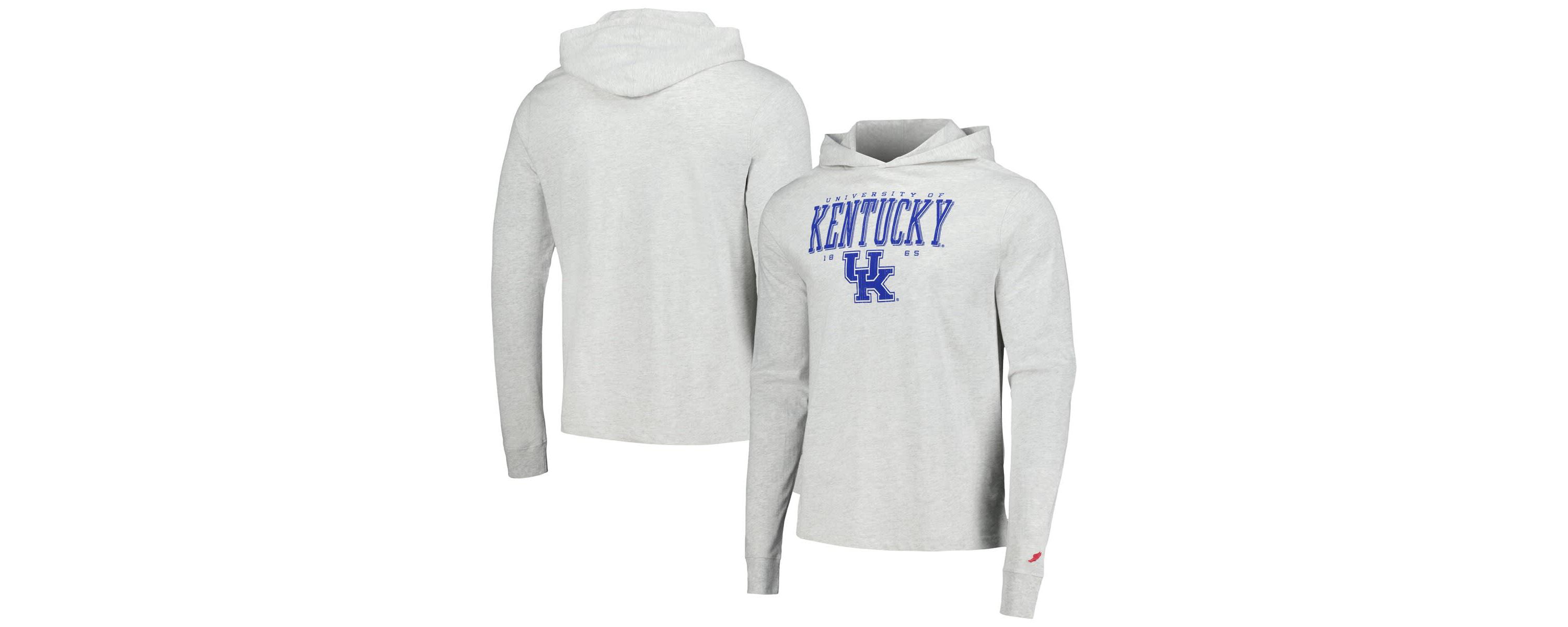 NCAA Kentucky Wildcats Team Stack Tumble Long Sleeve Hooded T-Shirt