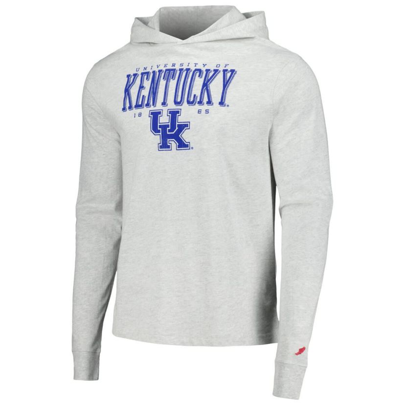 NCAA Kentucky Wildcats Team Stack Tumble Long Sleeve Hooded T-Shirt