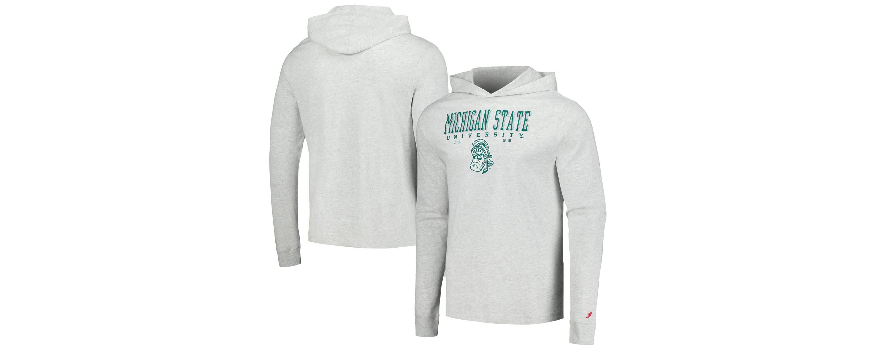 NCAA Michigan State Spartans Team Stack Tumble Long Sleeve Hooded T-Shirt