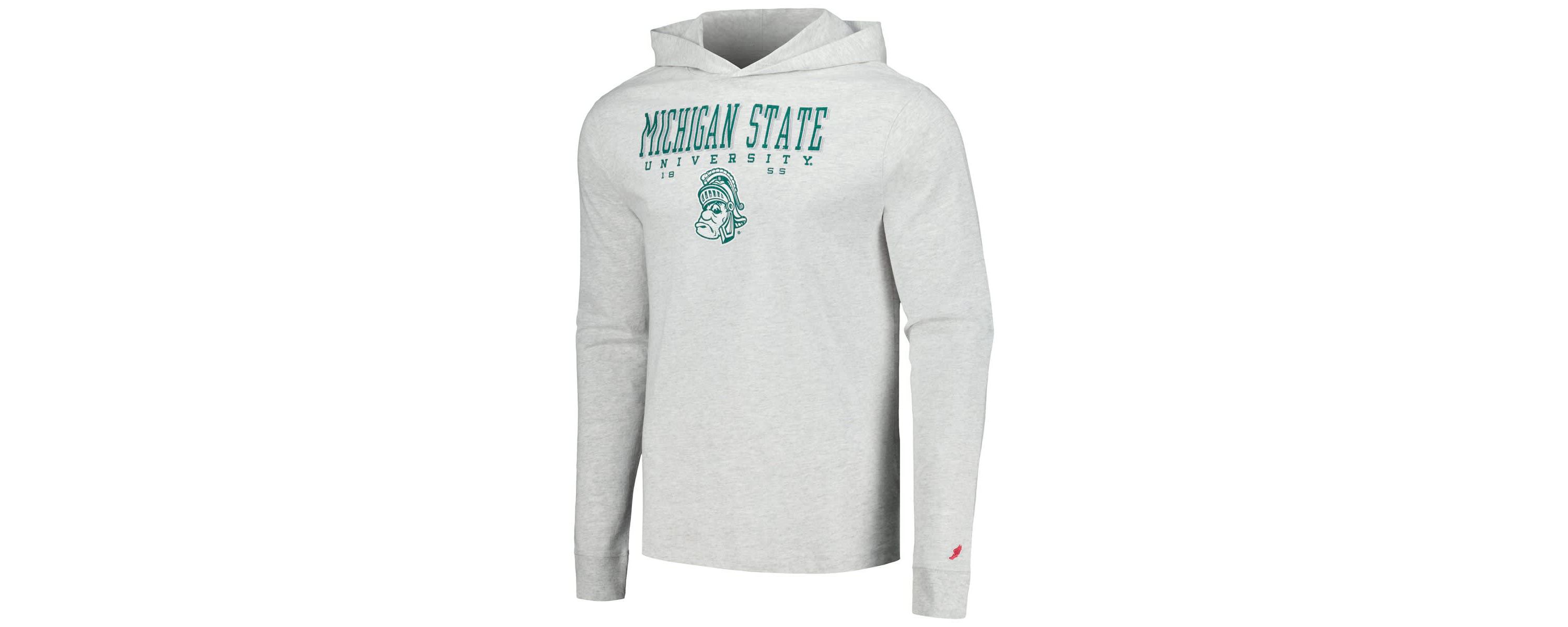 NCAA Michigan State Spartans Team Stack Tumble Long Sleeve Hooded T-Shirt