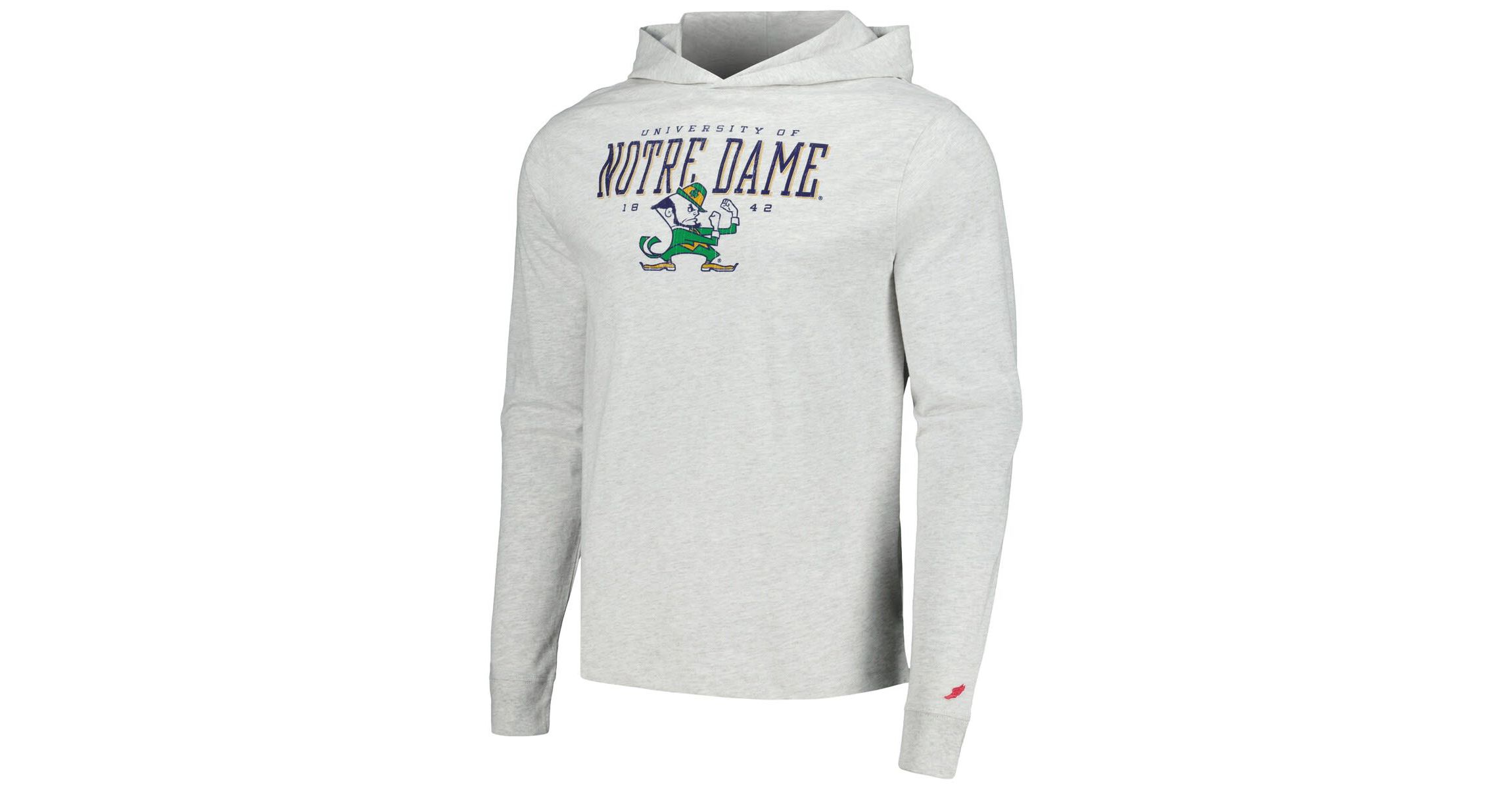NCAA Notre Dame Fighting Irish Team Stack Tumble Long Sleeve Hooded T-Shirt
