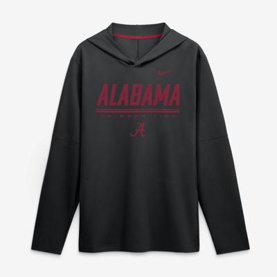 Men's Alabama Crimson Tide NCAA Nike Alabama Tide 2026 Sideline Hooded Top, Black, Large