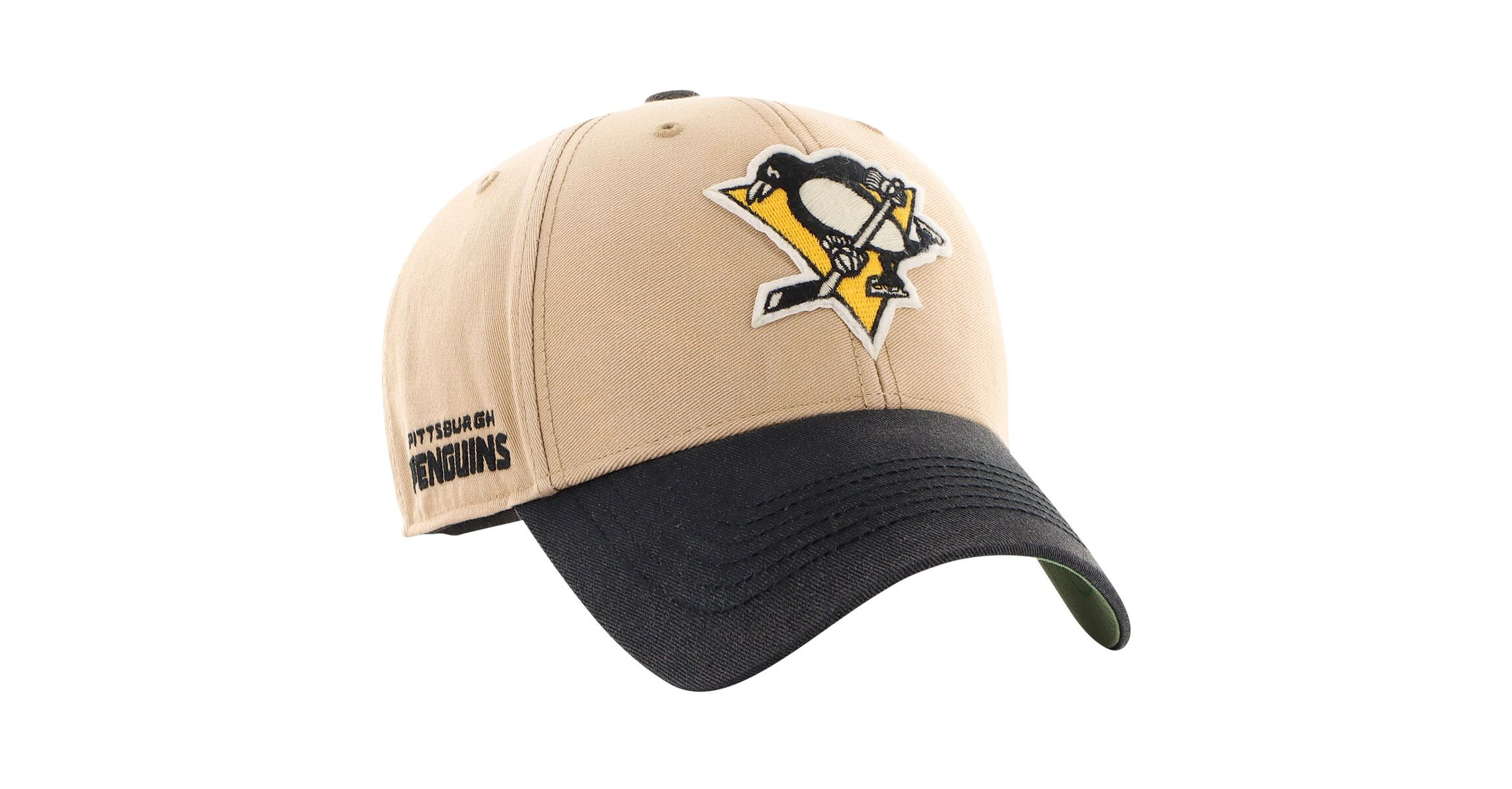 NHL Khaki/Black Pittsburgh Penguins Dusted Sedgwick MVP Adjustable Hat