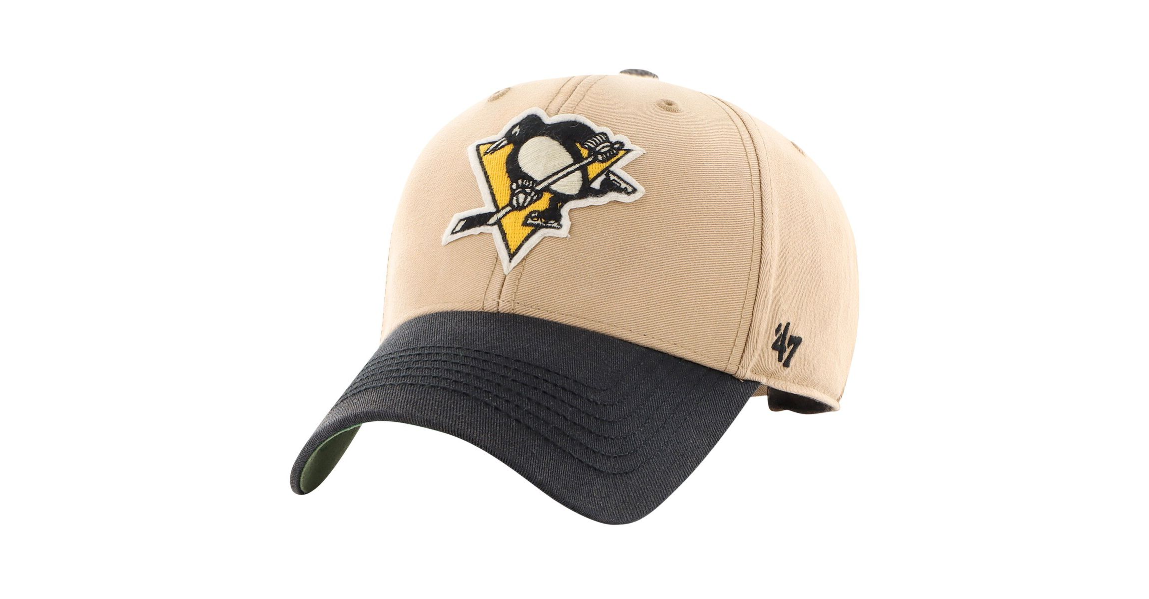 NHL Khaki/Black Pittsburgh Penguins Dusted Sedgwick MVP Adjustable Hat
