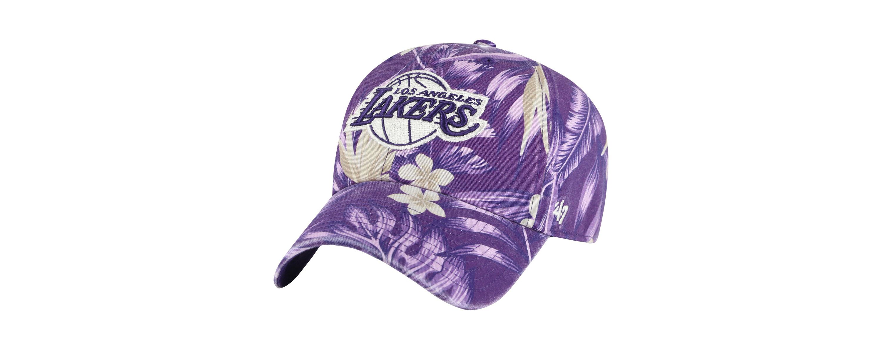 NBA Los Angeles Lakers Tropicalia Floral Clean Up Adjustable Hat