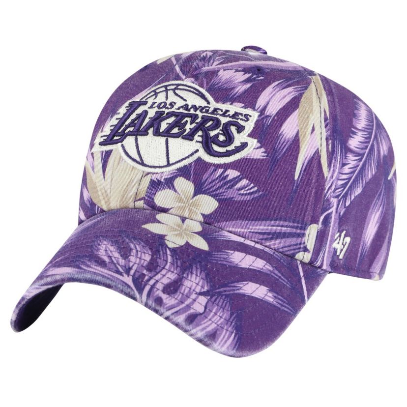 NBA Los Angeles Lakers Tropicalia Floral Clean Up Adjustable Hat