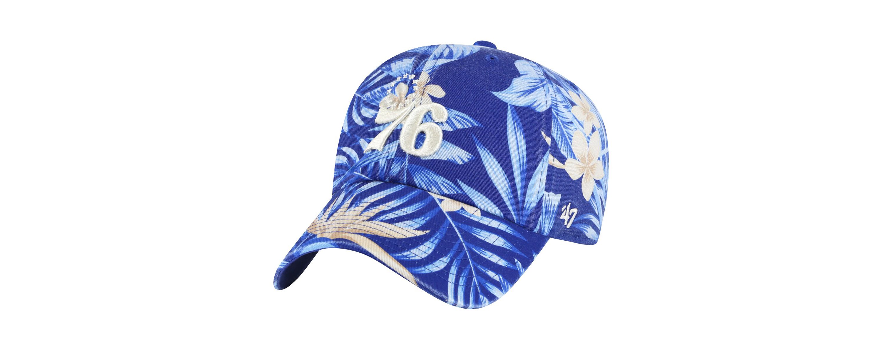 NBA Philadelphia 76ers Tropicalia Floral Clean Up Adjustable Hat