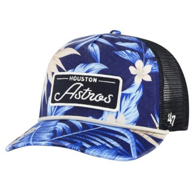 '47 Men's MLB Houston Astros Tropicalia Trucker Hitch Adjustable Hat, Navy Blue