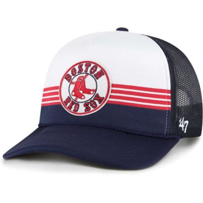 '47 Men's Boston Red Sox MLB Boston Sox Lift Off Foam Front Mesh Trucker Adjustable Hat, Navy Blue