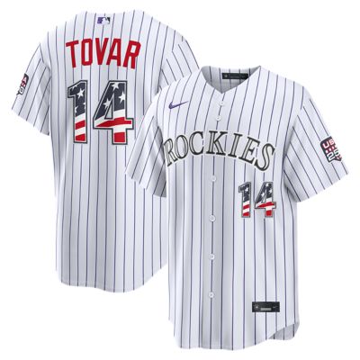 Men's MLB Fourth of July Colorado Rockies Ezequiel Tovar Nike USA 250 Stadium Jersey