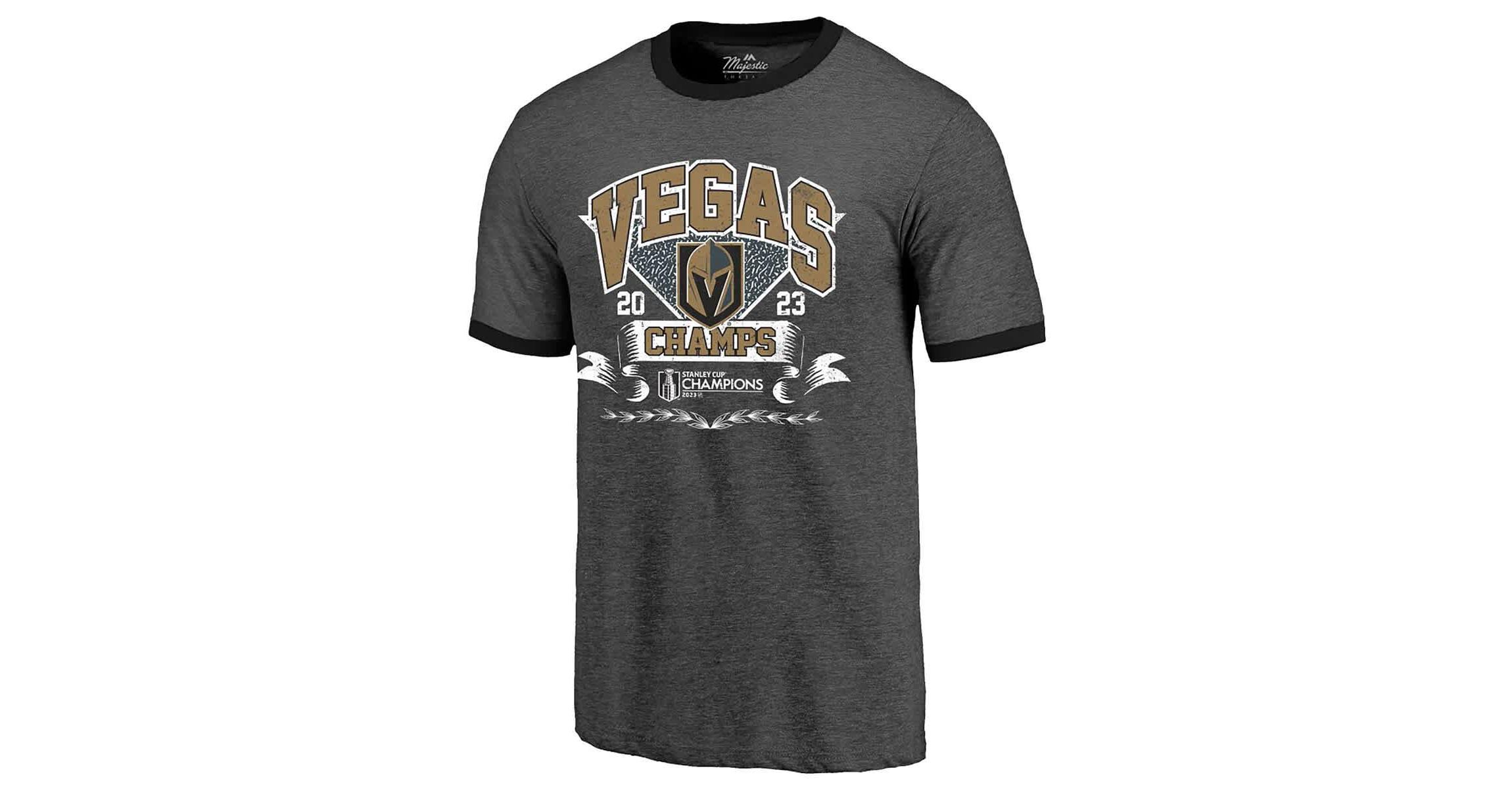 NHL Vegas Golden Knights 2023 Stanley Cup s Ringer Tri-Blend T-Shirt