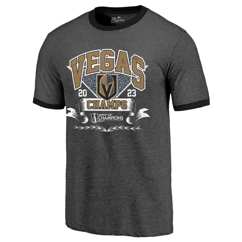 NHL Vegas Golden Knights 2023 Stanley Cup s Ringer Tri-Blend T-Shirt
