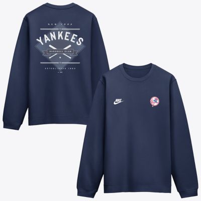 Men's MLB Nike New York Yankees Cooperstown Diamond Sweatshirt, Navy Blue, 2XL